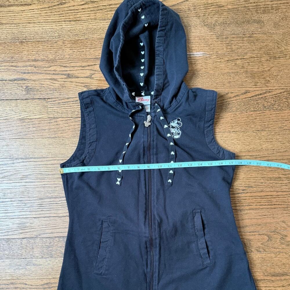 Disney Mickey Mouse Black Zip-Up Hoodie Dress Size S/M - Picture 4 of 6